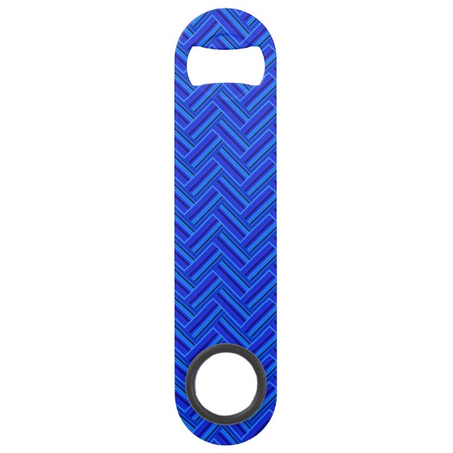 Blue stripes double weave pattern (Front)