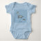 Blue Stripes Elephant Fox Hedgehog Baby Blanket