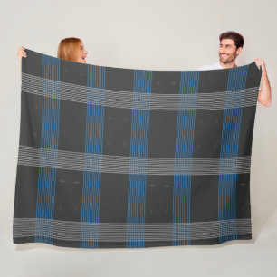Blue Stripes Fleece Blanket