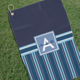 Blue Stripes Golf Towel