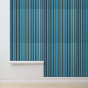 Blue stripes home decor wallpaper