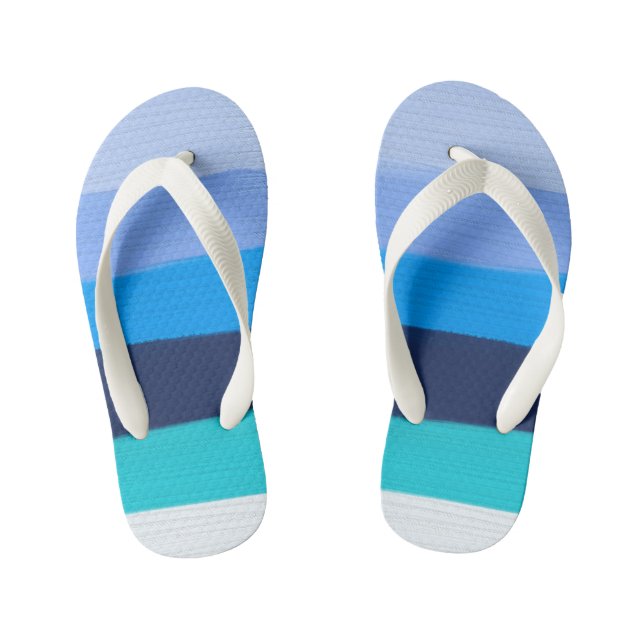 Blue stripes kid's thongs (Footbed)