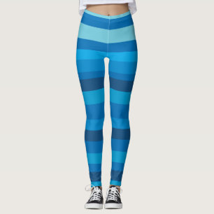 Blue  Stripes Leggings