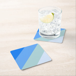 Blue Stripes Maritime Paper Coaster