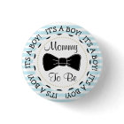 Blue Stripes Mummy to be Bowtie Baby Shower