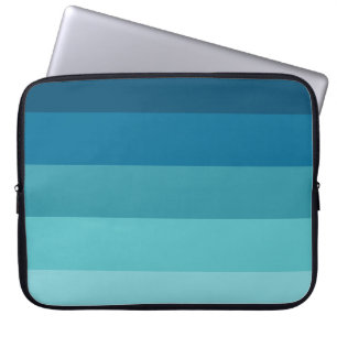 Blue stripes palette laptop sleeve