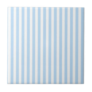 Blue Stripes Pattern Minimal Modern Summer Ceramic Tile
