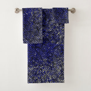 Blue stripes peeling off your colours  bath towel set