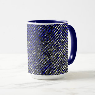 Blue stripes peeling off your colours mug
