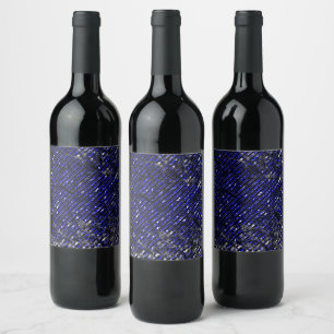 Blue stripes peeling off your colours wine label