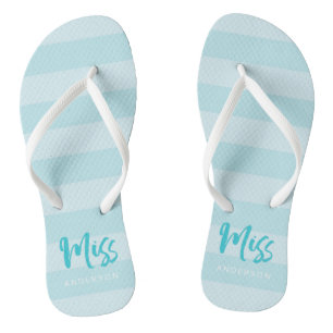 Blue Stripes Personalise with Name Miss Thongs