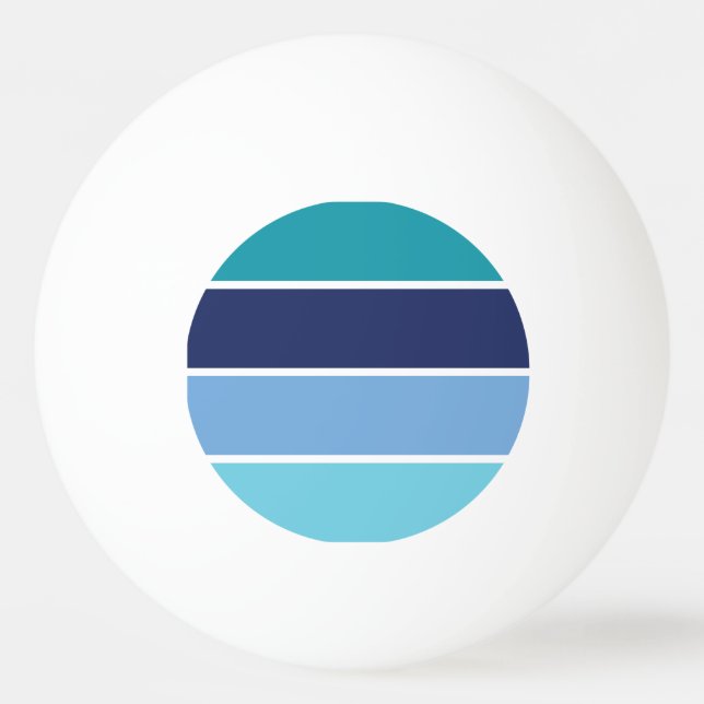 Blue Stripes Ping Pong Ball (Front)