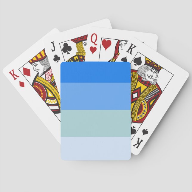 Blue Stripes Playing Cards (Back)