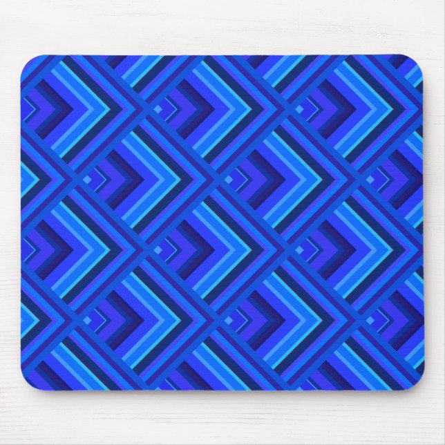 Blue stripes scale pattern mouse pad (Front)