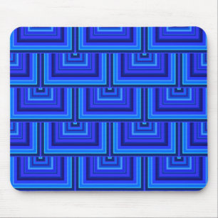 blue stripes square scales mouse pad