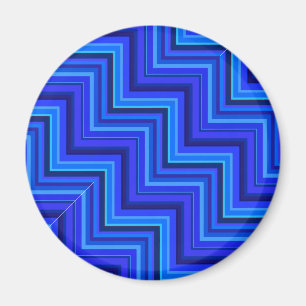 Blue stripes stairs pattern magnet