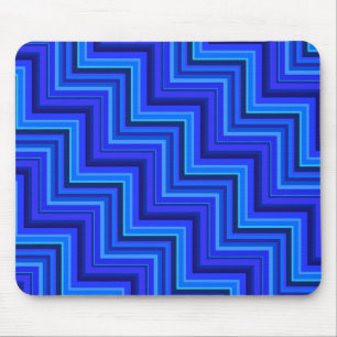 Blue stripes stairs pattern mouse pad