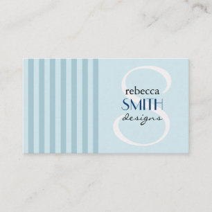 Blue Stripes, Striped Pattern, Lines Business Card