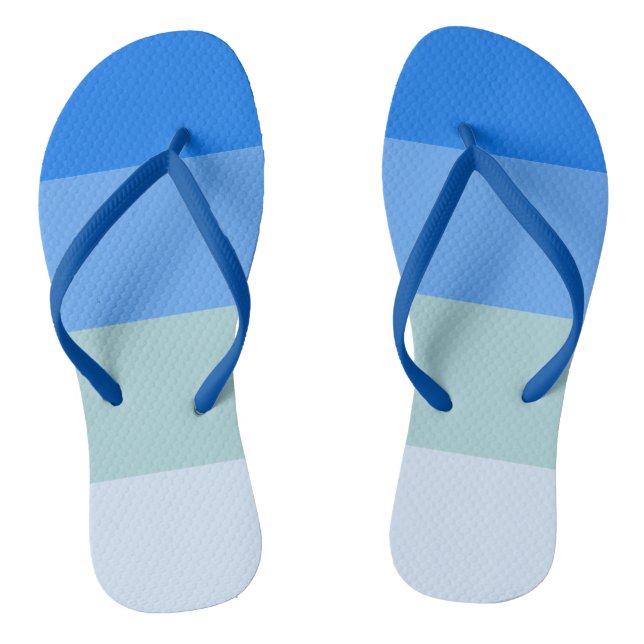 Blue Stripes Thongs (Footbed)