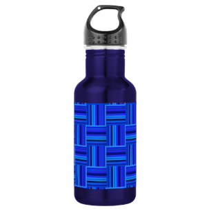 Blue stripes weave pattern 532 ml water bottle