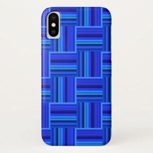 Blue stripes weave pattern iPhone x case