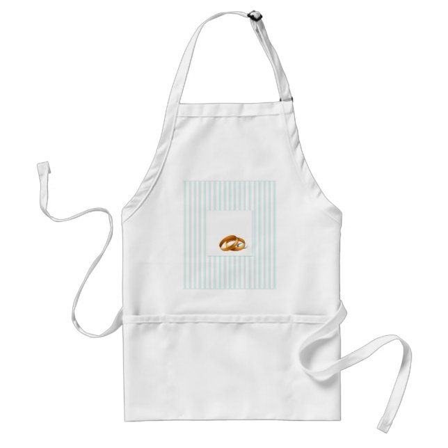 Blue Stripes - Wedding Rings Standard Apron (Front)