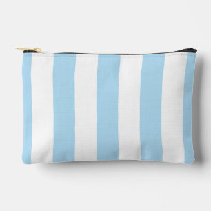 Blue Stripes, White Stripes, Striped Pattern Accessory Pouch