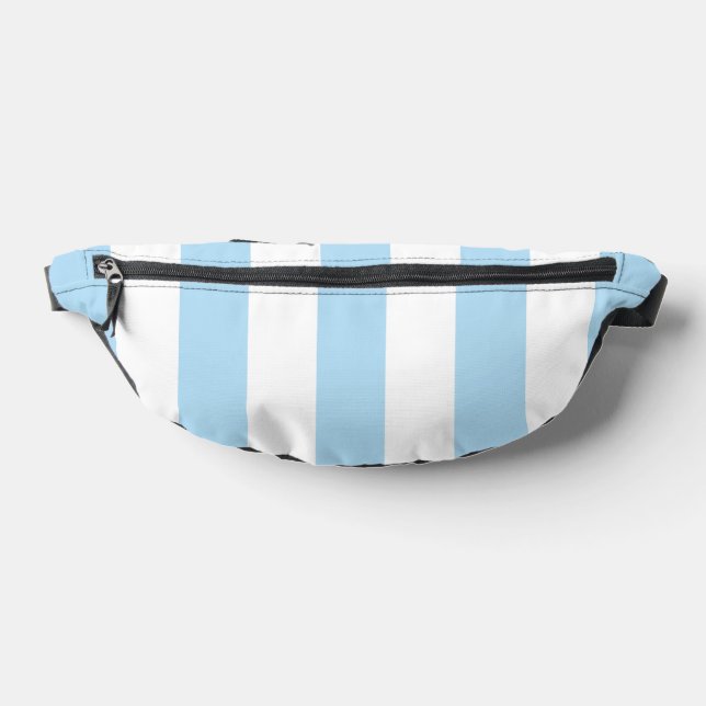 Blue Stripes, White Stripes, Striped Pattern Bum Bags (Lay Down)