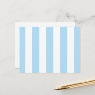 Blue Stripes, White Stripes, Striped Pattern Postcard