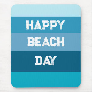 Blue Stripes Words Template Mouse Pad