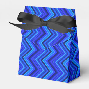 Blue stripes zigzag pattern favour box
