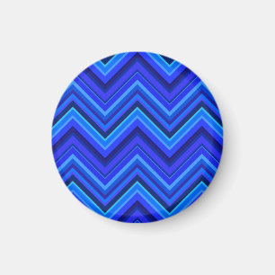Blue stripes zigzag pattern magnet
