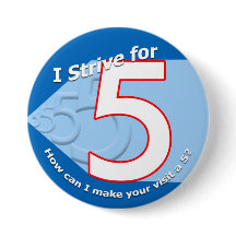 Blue - Strive for 5 Buttons