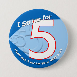 Blue - Strive for 5 Buttons