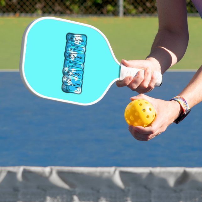 Blue Stylish Hakuna Matata Bringing Fun & Inspire  Pickleball Paddle (Insitu)