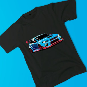 Blue Subaru WRX STI Racing Car T-Shirt