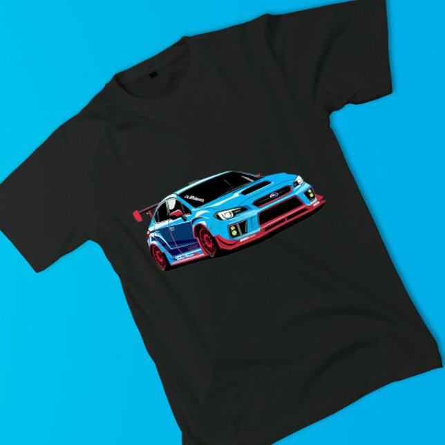 Blue Subaru WRX STI Racing Car T-Shirt (Creator Uploaded)