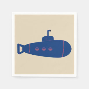 Blue Submarine Napkin