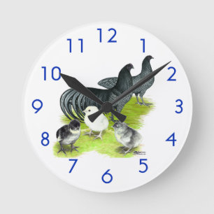 Blue Sumatra Family Round Clock