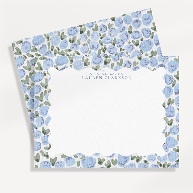 Blue Summer Meadow Floral Note Card (Creator Uploaded)