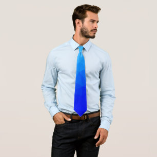 Blue summer sea cool geometric mesh pattern 2 tie