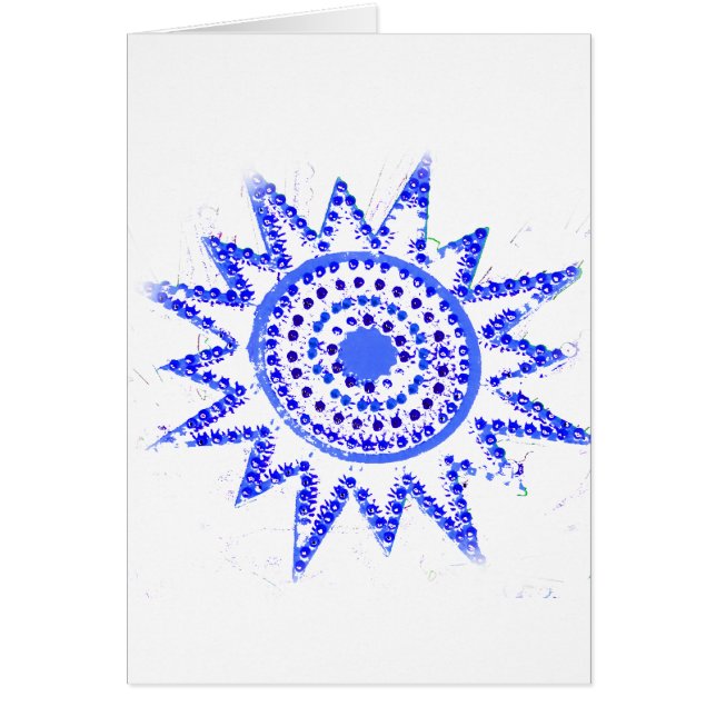 Blue Sun in Lights Grunge Cutout (Front)
