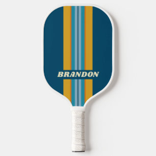 Blue Sun Rally Stripe with Name Pickleball Paddle