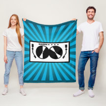 Blue Sunburst DJ Turntable Music