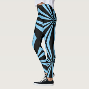 Blue Sunburst Repeating Leggings