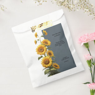 Blue Sunflower Baby Shower Favour Bag