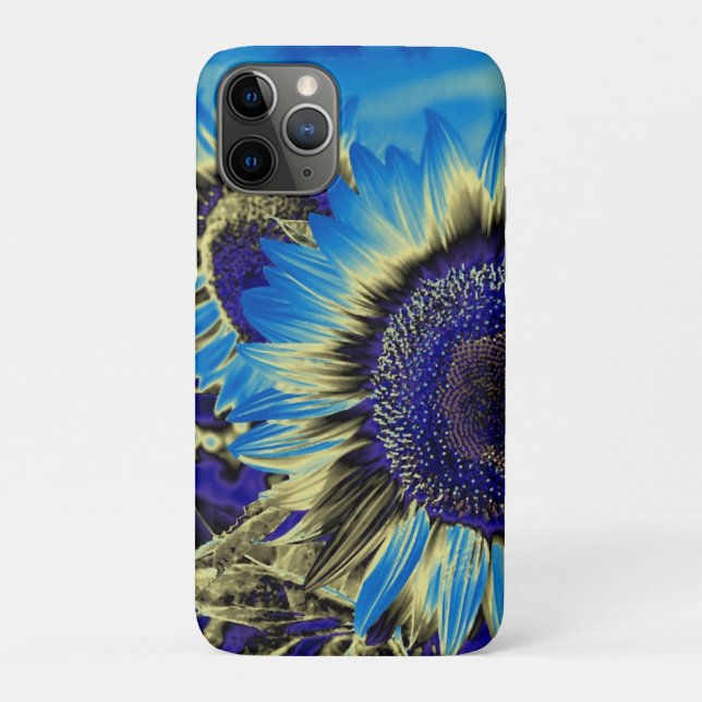 Blue Sunflower Case-Mate iPhone Case (Back)