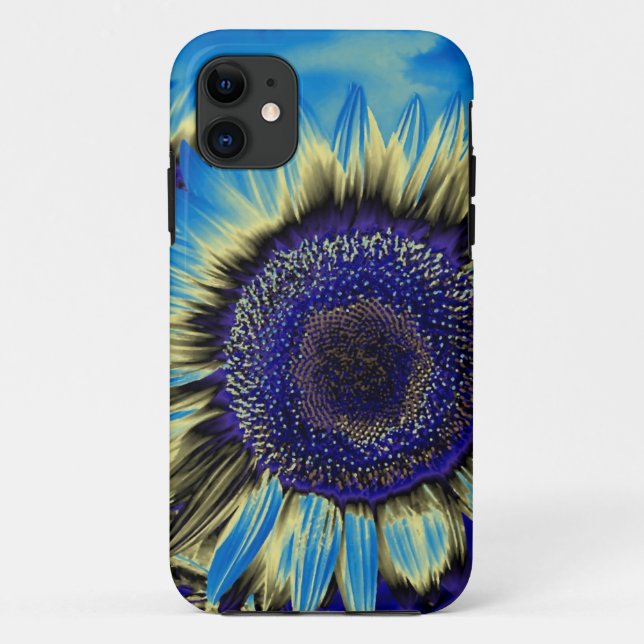 Blue Sunflower Case-Mate iPhone Case (Back)