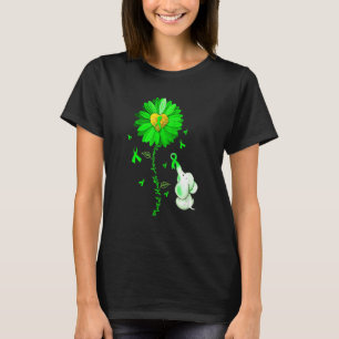 Blue Sunflower Elephan Outfit Spread Mental Health T-Shirt