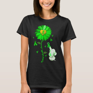 Blue Sunflower Elephant Spread Mental Health Aware T-Shirt